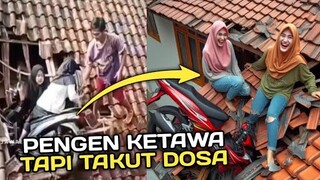 VIDEO VIRAL LUCU !! Dua Gadis Cantik Nyangkut Diatap Warga !! Mau Ketawa Tapi Takut Dosa