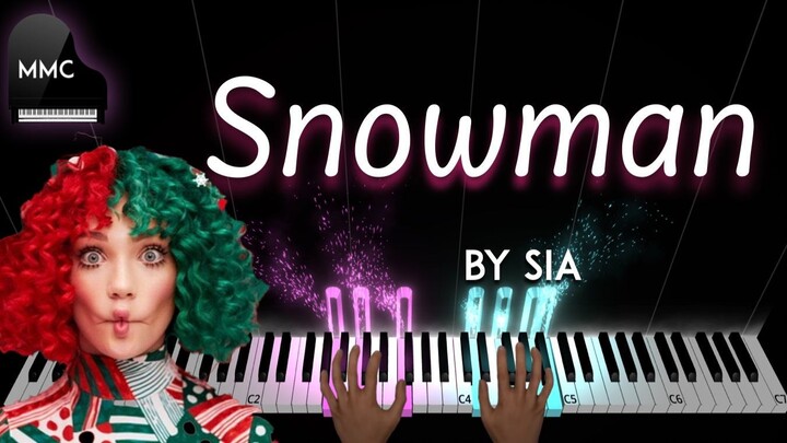 Snowman by Sia piano cover + sheet music + lyrics