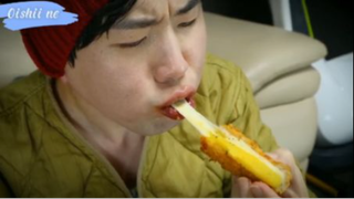 Khoai lang kéo sợi, mì Ý, xúc xích phần 1 #mukbang