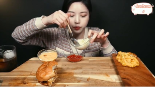 Bánh kẹp thịt xông khói phô mai, bánh kẹp tôm, phô mai chiên 6 #amthuc