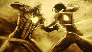 [ Attack on Titan ] The strongest sand painting OP! It took 100 hours! The steel sand painter's sand