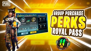 GROUP PURCHASE PERKS ROYAL PASS M11 | GROUP PURCHASE PERK NEW EVENT PUBG MOBILE