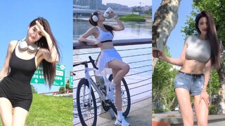 好羡慕这样“高挑”身材的小姐姐，无论怎么穿、怎么运动都好看！