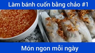 Làm bánh cuốn bằng chảo p1