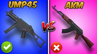 UMP45 vs AKM Which is Better? (PUBG Mobile & BGMI) Ultimate Weapon Comparison (Guide/Tutorial) Tips