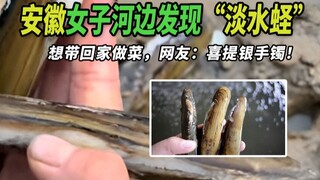 Seorang wanita dari Anhui menemukan "kerang air tawar" di tepi sungai, ingin membawanya pulang untuk