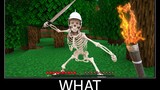Minecraft รออะไร meme part 135 minecraft Skeleton ที่เหมือนจริง