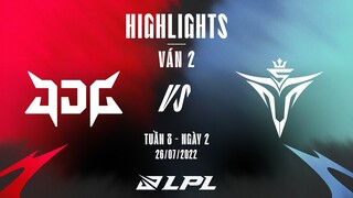 JDG vs V5 | Highlights - Game 2 | Tuần 8 Ngày 2 | LPL Mùa Hè 2022