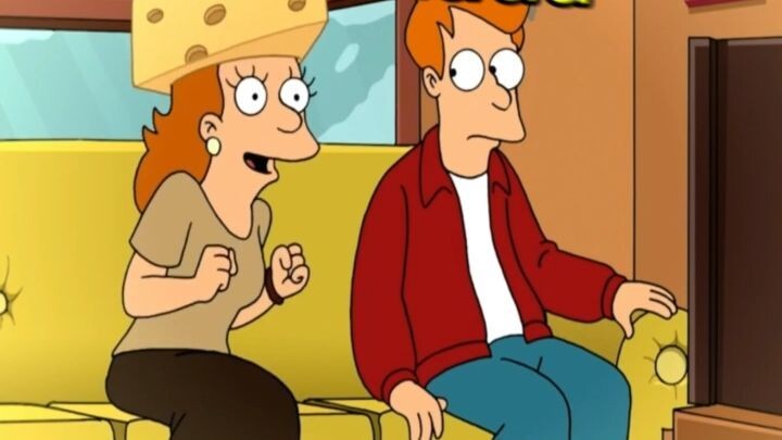 Fry ve a su madre por ultima vez.