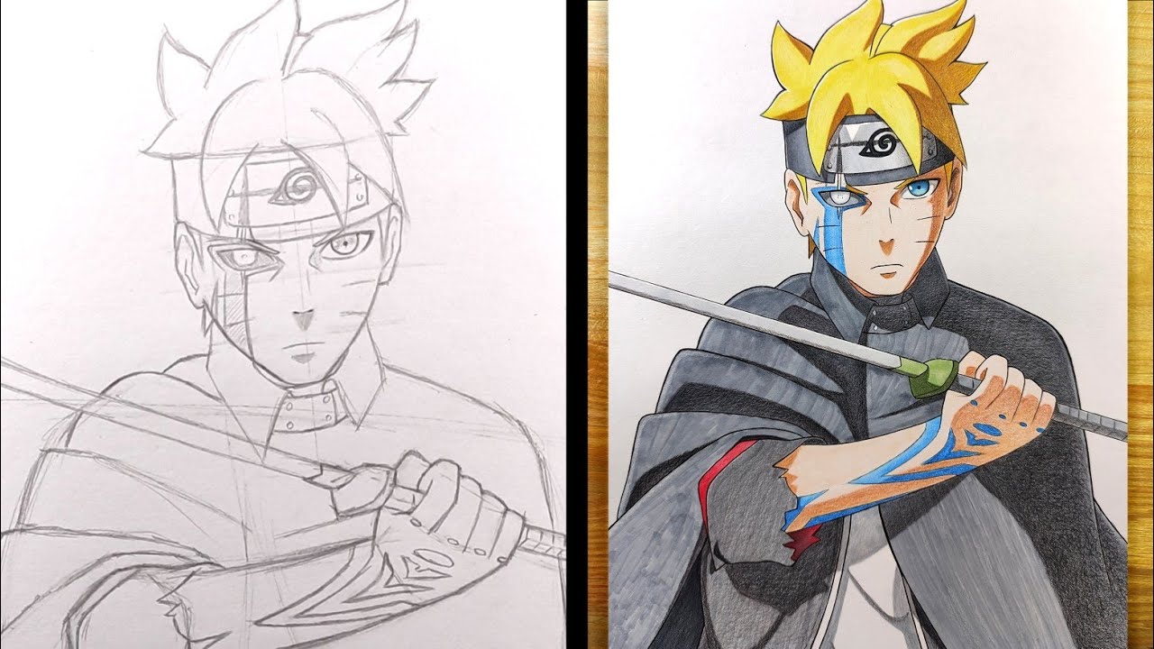 How to draw Boruto Uzumaki easy 