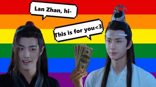 Wei Wuxian being Lan Zhan's -sugar- baby for 5 minutes (CrAcK)