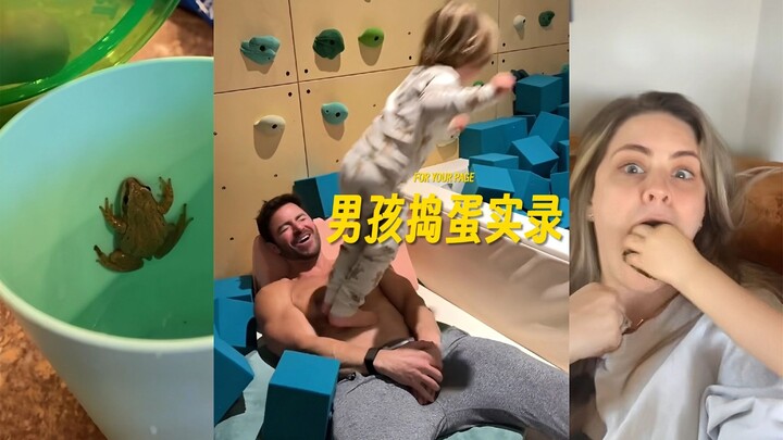 Khoảnh khắc nghịch ngợm của cậu bé, đôi khi tôi thật sự ước gì mình sinh con gái 😭