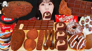 ASMR MUKBANG| 초콜릿 디저트 초코 아이스크림 먹방 & 레시피 CHOCOLATE DESSERT ICE CREAM EATING