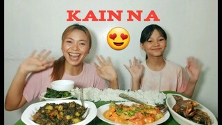 FILIPINO FOOD/GINATAANG HIPON,LAING AT PRITONG TILAPIA