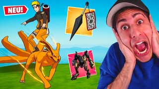 ich spiele NARUTO mit NEUE Waffe in Fortnite und ROBOTER!