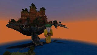 Minecraft / Massive Castle On A Whale | Flying Whale By Diluvian