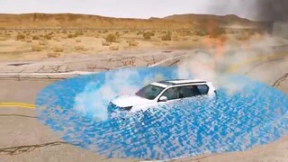 Flatbed Truck Mcqueen  _ Transportation with Truck - Pothole vs Car _448 - BeamN