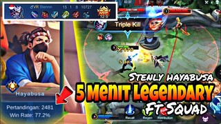 Stenly Hayabusa 5 Menit Legendary di manjain auto bantai ! Mobile Legends !