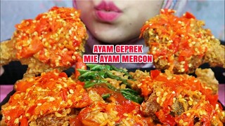 ASMR AYAM GEPREK MIE AYAM MERCON | ULUL ASMR MUKBANG INDONESIA