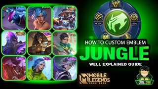 JUNGLE !?! HOW TO CUSTOM YOUR EMBLEM | BEST SETTINGS | MLBB | CRIS DIGI