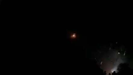Fireworks landed on someone’s balcony and sparked a fire.