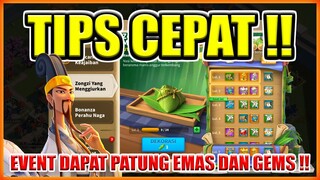 TIPS CEPAT DAPAT PATUNG EMAS DAN GEMS EVENT 7K ZONGZI YANG MENGGIURKAN !!