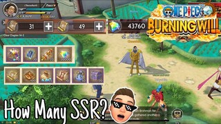 New Code + Massive Summon! How Many SSR Heroes Will I get? One Piece Burning Will