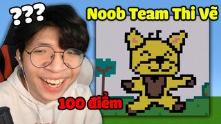 MINI WORLD, KHANGG THI VẼ CÙNG NOOB TEAM TRONG MINI WORLD SIÊU HÀI