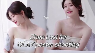 [Vid] Zhao Lusi behind “OLAY” poster shooting