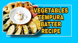 TEMPURA BATTER l CRISPY  VEGETABLES Lhynn Cuisine