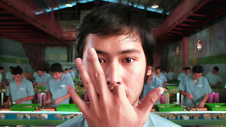 A man accidentally cut off his finger while rushing to meet a project deadline, then sealed it insid