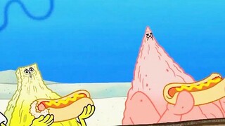 Hơi thở của Sandy tệ đến mức đầu của Spongebob và Patrick co lại và biến thành đầu nhỏ sau khi ngửi 