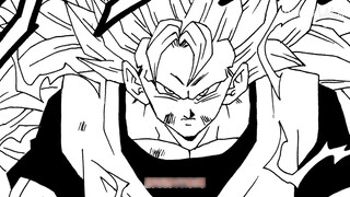 Dragon Ball's future Gohan finale, Gohan super three full power, one shot into the soul