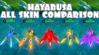 Hayabusa All Skin Comparison MLBB