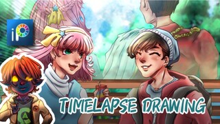 Minky Momo & Billy Batson Timelapse Drawing