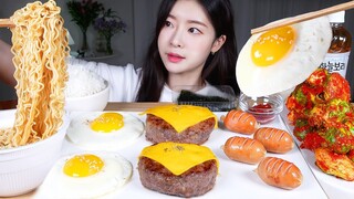 집밥! 탑티어 라인업 💛 함박스테이크, 소세지, 육개장, 김치, 계란후라이, 밥, 김 먹방 ASMR MUKBANG | Korean Home Food☆ My Favorite Menu