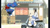 How many "lucky" people have been "kissed" by Gintoki on a bicycle?