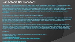 San Antonio Car Transport
