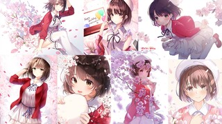 [Mei Kato] 40 types of Megumi Kato, the same character, different artists and different styles of co