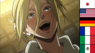 Annie Laughing In 6 Different Languages | Attack On Titan