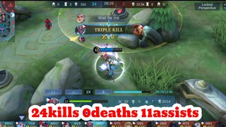 KARRIE 24KILLS NO DEATHS 11ASSIST IN RANK GAME | BOY TALPAK | TOP GLOBAL KARRIE