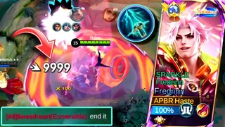 WTF DAMAGE!!! I Try New Item Sky Piercer 💀🔥| Fredrinn Damage Build 2024 | Jungle Rotation ML 2024