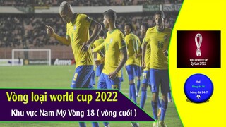 Kết quả vòng loại worldcup 2022 khu vực nam mỹ vòng 18 vòng cuối