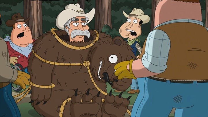 ปีเตอร์และคนอื่นๆ ร่วมมือกันเพื่อเอาชนะหมี ซึ่งกลายเป็นชายชราที่แกล้งทำเป็นหมี