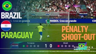 Penalty shootout ⚽ Brazil - Paraguay 🏆 AMERICA CUP 2024 | Video game simulation