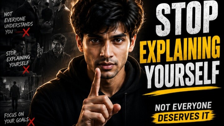 Bilkul 👍 “Stop Explaining Yourself” video ke liye ye title aur description use karo:#AlphaMindset #