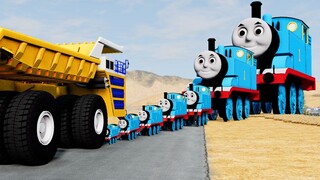 Big & Small Thomas the Tank Engine vs Giant Belaz | BeamNG.Drive