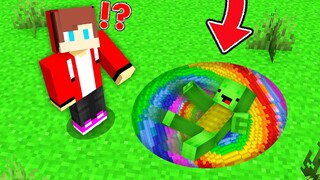 Mikey FELL Into The RAINBOW PIT in Minecraft Challenge - Maizen JJ and Mikey
