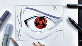 Easy to draw | how to draw obito’s eye step-by-step easy