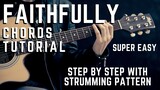 Faithfully by Journey Acoustic Guitar Chords Tutorial + Lesson for beginners / experts